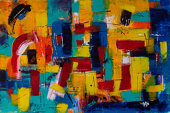 Texture, colorful art, color marks HD wallpaper