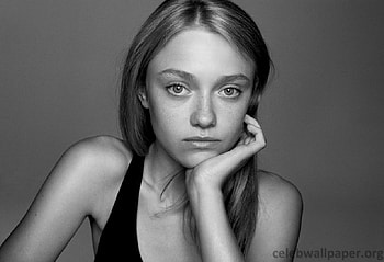 Dakota Fanning, sweet, blond, grey, girl, people, actress HD wallpaper