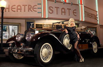 1924 Rolls Royce, girl, rolls, car, royce HD wallpaper