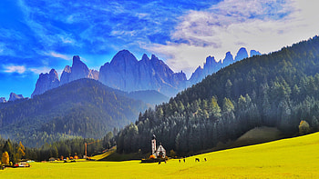 Dolomites, Italy, landscape, mountains HD wallpaper