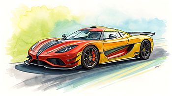 Stunning Koenigsegg Ultra, Koenigsegg, car, sports car, illustration HD wallpaper