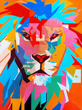 Pattern, Cats, Lion, Live HD phone wallpaper
