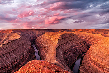 Goosenecks State Park, Utah, clouds, river, nature, canyon HD wallpaper