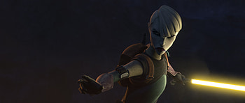 Star Wars: The Bad Batch - Asajj Ventress with Yellow Lightsaber, TV Show, Star Wars: The Bad Batch, Asajj Ventress HD wallpaper