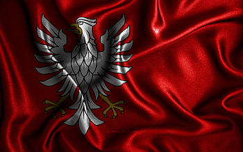 Masovia flag, , silk wavy flags, polish voivodeships, Day of Masovia, fabric flags, Flag of Masovia, 3D art, Masovia, Europe, Voivodeships of Poland, Masovia 3D flag, Poland HD wallpaper
