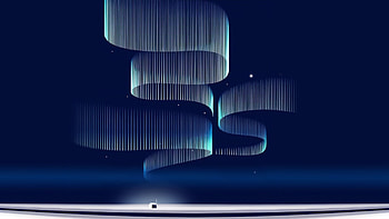 Digital art, northern lights, minimal HD wallpaper