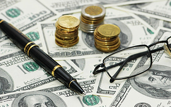 Money, Miscellanea, Miscellaneous, Pen, Spectacles, Glasses, Banknotes, Bills, Coins HD wallpaper