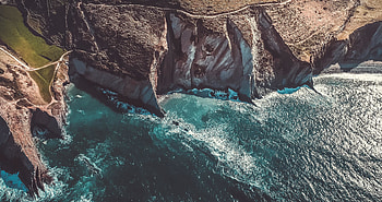 Coast, landscape, nature, aerial view, sea HD wallpaper