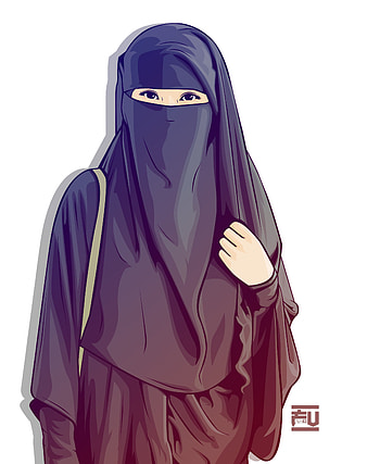 Hijab Vector Niqab ahmadfu22. Islamic girl, Hijab cartoon, Muslim, Cute Niqab HD phone wallpaper