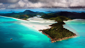 Hill Inlet aerial view, Whitsundays, Queensland, Windows 10 spotlight HD wallpaper