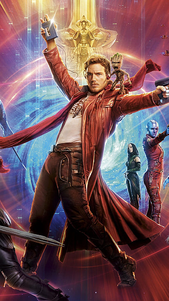 Guardians of the Galaxy Vol 2, Chris Pratt, Zoe Saldana HD phone wallpaper