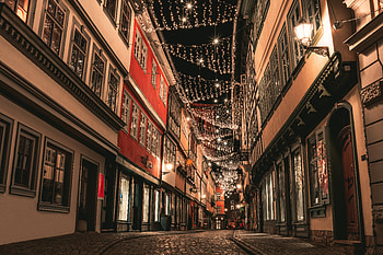 Cities, Night City, Illumination, Street, Lighting, Lane, Illuminations HD wallpaper