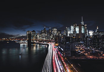 Brooklyn Bridge Cityscape Long Exposure Road Manhattan , brooklyn-bridge, bridge, manhattan, city, long-exposure, road, graphy, night, buildings HD wallpaper