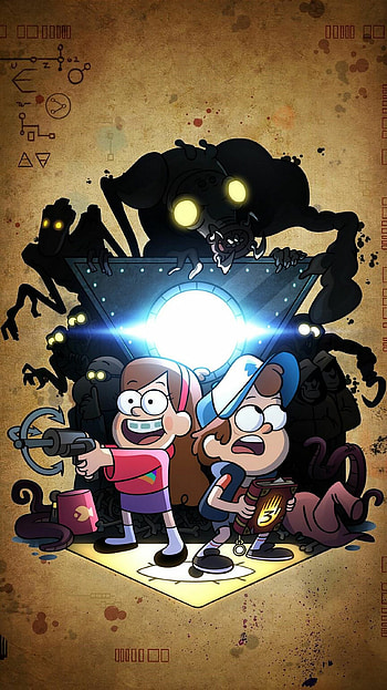 Dipper and Mabel, Gravity Falls HD phone wallpaper