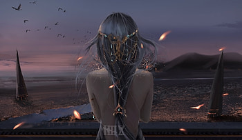 Fantasy Girl Art, fantasy-girls, anime, artist, artwork, anime-girl, digital-art HD wallpaper