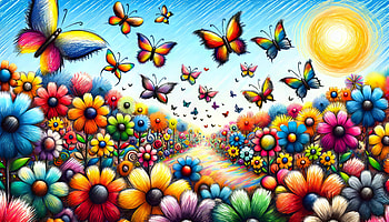 Enchanting Butterfly Garden, butterfly, butterfly garden, flower, colorful, nature HD wallpaper