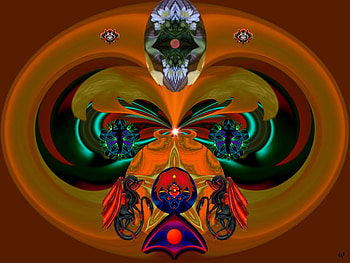 Demon Seed, eye candy, abstract, 3d, fractal, collage HD wallpaper
