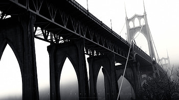 bridge, architecture, awesome, art, black and white, nice HD wallpaper