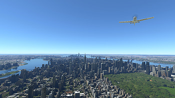 New York, skyscraper, USA, fly, Microsoft Flight Simulator, Central Park HD wallpaper