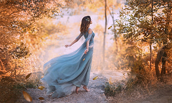 Fantasy Girl in Forest, softness, fantasy, fantasy girl, forest, unearthly, beauty HD wallpaper