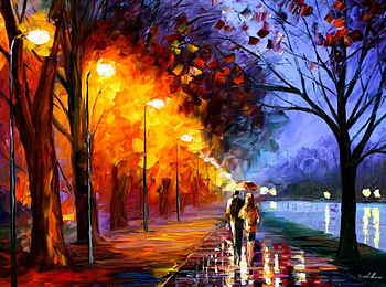 ALLEY BY THE LAKE, painiting, color HD wallpaper