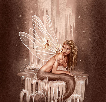 Serenity, frumusete, mermaid, art, yasushi matsuoka, girl, summer, fairy, fantasy, luminos, vara, siren HD wallpaper