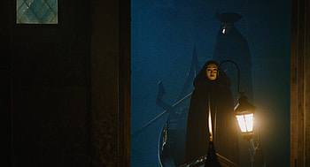 A Haunting in Venice (2023) - Official Still , mask, gondola, light, lamp, water HD wallpaper