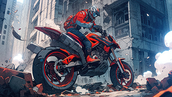 The Motorider, artist, artwork, digital-art HD wallpaper