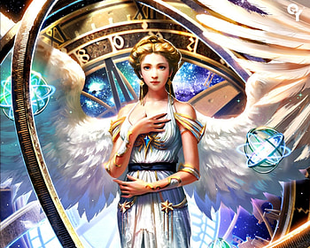 Angel, blue, wings, liang-xing, cosmic planetary angels, girl, woman, feather, fantasy, game, legend of the cryptids HD wallpaper