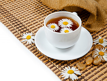 Camomile Tea, tea, camomile, herbal, flowers, cup HD wallpaper
