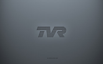 TVR logo, gray creative background, TVR emblem, gray paper texture, TVR, gray background, TVR 3d logo HD wallpaper
