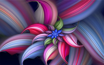 Abstract, Flower, Form, Rotation, Brush HD wallpaper