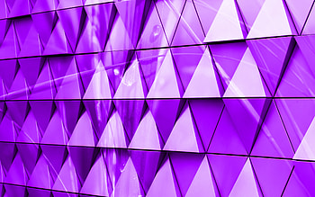 purple 3d triangle background, , purple 3d background, glass triangles, creative 3d purple background, purple 3d glass triangles HD wallpaper