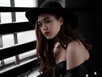 Leather Jacket, beautiful woman HD wallpaper