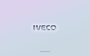 Iveco logo, cut out 3d text, white background, Iveco 3d logo, Iveco emblem, Iveco, embossed logo, Iveco 3d emblem HD wallpaper