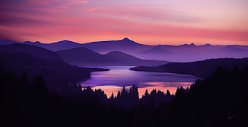 Mystical Lake , lake, artist, artwork, digital-art, deviantart HD wallpaper