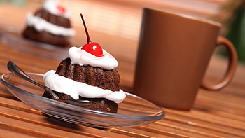 Food, Cherry, Desert, Cake, Cream, Sponge Cake, Biscuit HD wallpaper