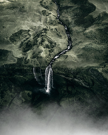 Nature, Water, View From Above, Waterfall, Fog, Flow HD phone wallpaper
