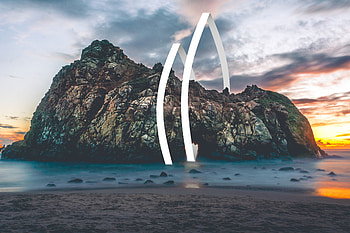 Abstract Mountains Beach, mountains, beach, nature, abstract, behance HD wallpaper