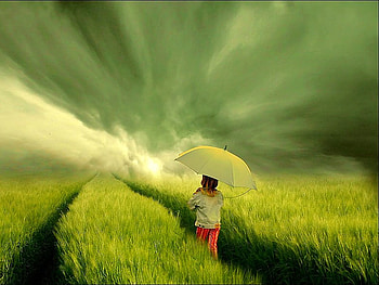 Clouds In Fields, beautiful HD wallpaper
