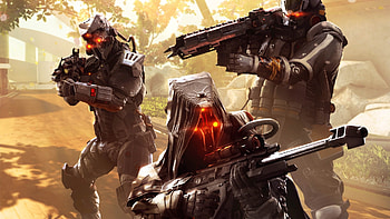 Gritty warzone, Intense gunfights, Futuristic weaponry, Tactical warfare HD wallpaper