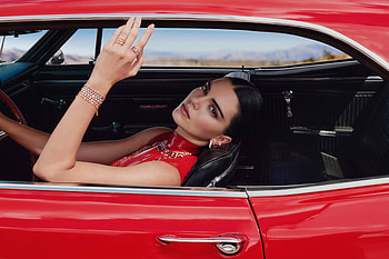 2023 Kendall Jenner Messika Brand Campaign, kendall-jenner, celebrities, girls, model, red-dress HD wallpaper