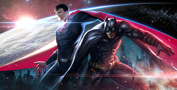 The DC Stars Rises, batman-vs-superman, batman, superman, artwork, artist, deviantart, superheroes, digital-art HD wallpaper