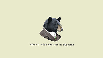 Inscription, Words, Bear, Glasses, Spectacles, Dad, Daddy HD wallpaper