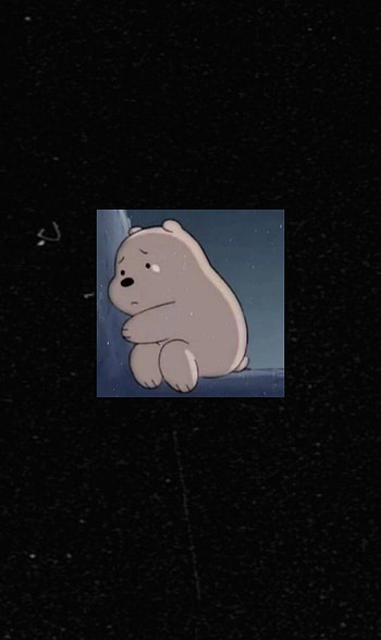 Sad polar, polar bear, lo-fi HD phone wallpaper