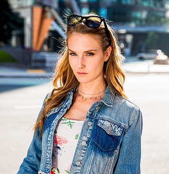 Woman, confident, jeans shirt, girl model HD phone wallpaper