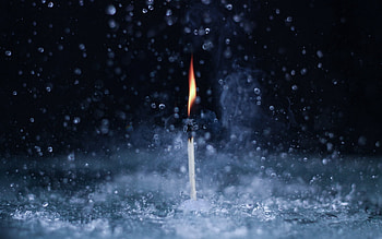 Water, Fire, Macro HD wallpaper