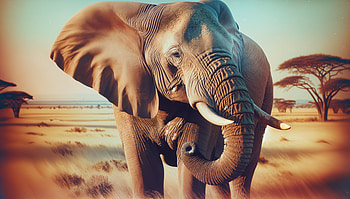 Majestic Elephant in Stunning Ultra, elephant, Wildlife, savanna, nature HD wallpaper