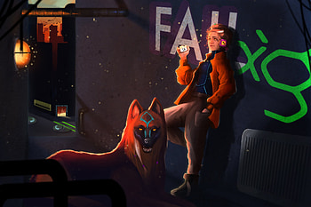 Pack Leader Dog And Girl, artist, artwork, artstation HD wallpaper