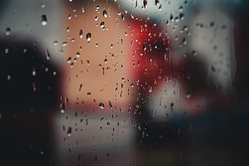 Surface, blur, drops on glass surface HD wallpaper